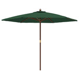 VidaXL Parasol avec poteau en bois 299x240 cm vert