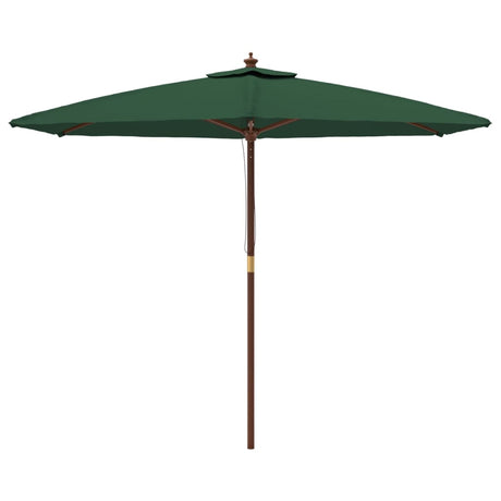 VidaXL Parasol avec poteau en bois 299x240 cm vert