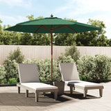 VidaXL Parasol avec poteau en bois 299x240 cm vert