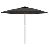 Parasol Vidaxx avec mât en bois 299x240 cm anthracite