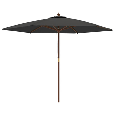 Parasol Vidaxx avec mât en bois 299x240 cm anthracite