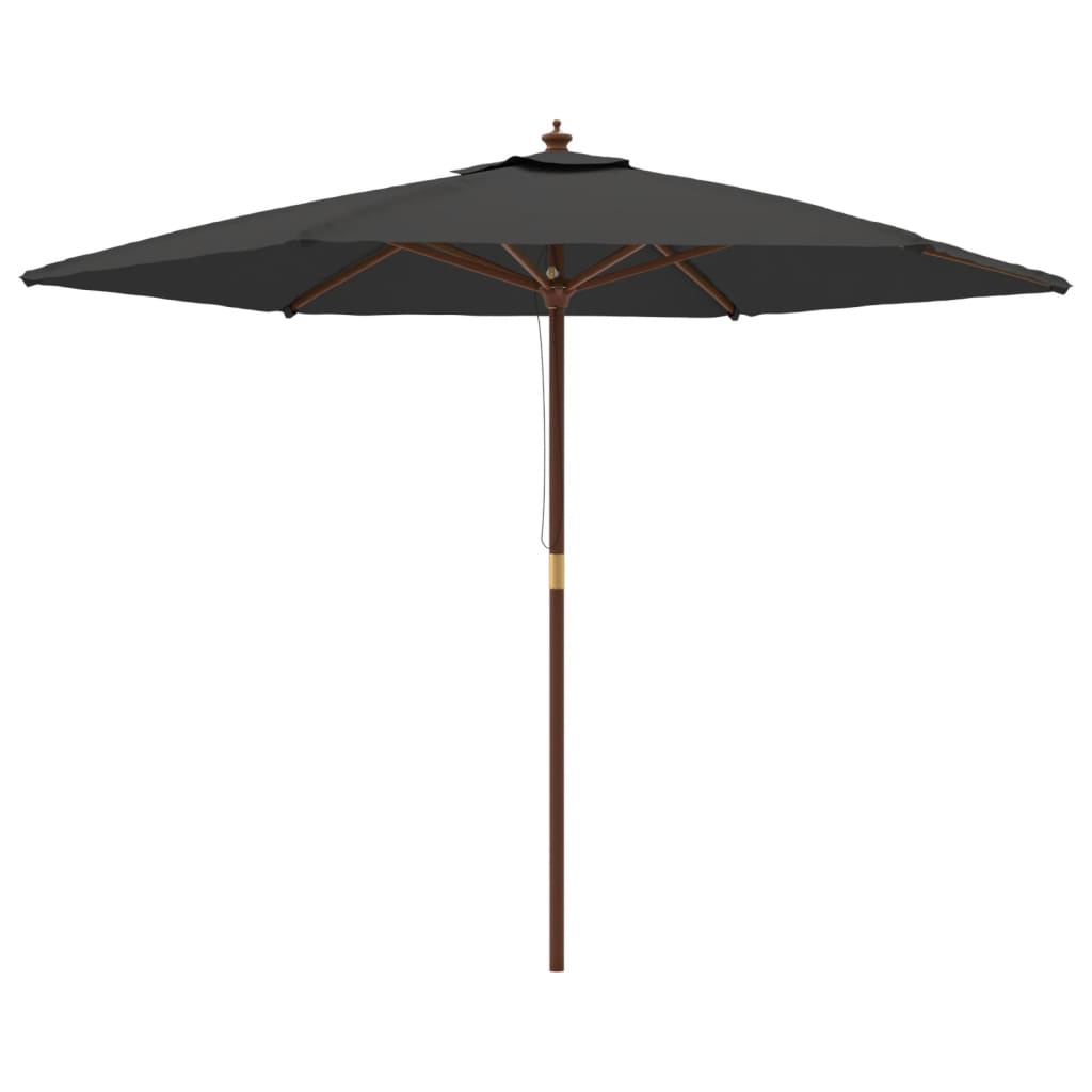 Parasol Vidaxl con poste de madera 299x240 cm de antracita