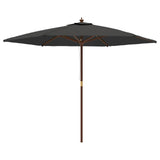 Parasol Vidaxl con poste de madera 299x240 cm de antracita