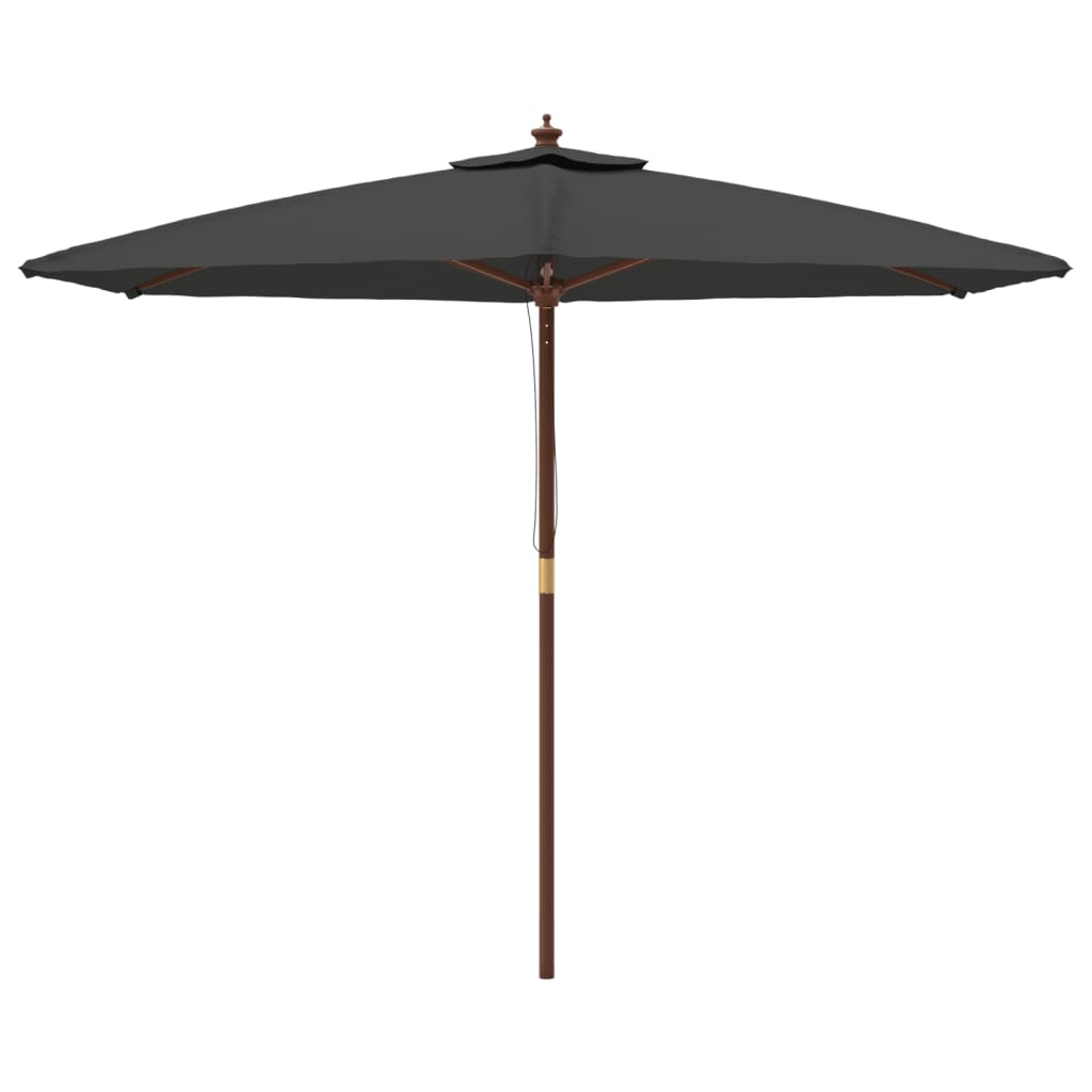 Parasol Vidaxx avec mât en bois 299x240 cm anthracite