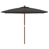 Parasol Vidaxx avec mât en bois 299x240 cm anthracite