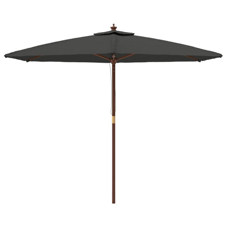 Parasol Vidaxx avec mât en bois 299x240 cm anthracite
