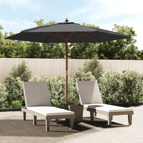 Parasol Vidaxx avec mât en bois 299x240 cm anthracite