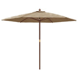 Parasol Vidaxx avec mât en bois 299x240 cm taupe