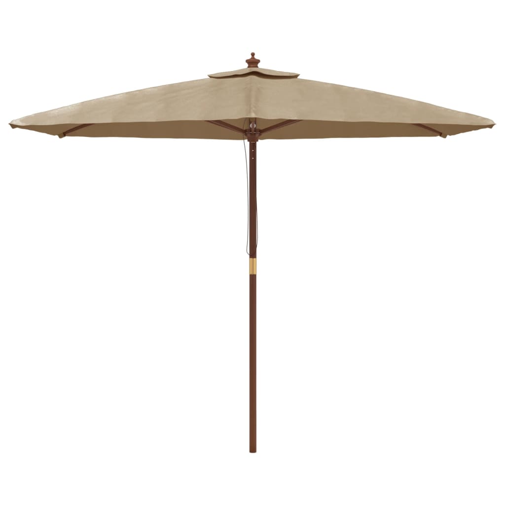 Parasol Vidaxx avec mât en bois 299x240 cm taupe
