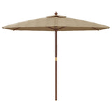 Parasol Vidaxx avec mât en bois 299x240 cm taupe