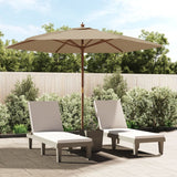 Parasol Vidaxl con poste de madera 299x240 cm taupe