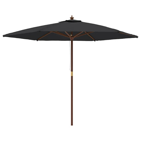 Parasol Vidaxx avec mât en bois 299x240 cm noir