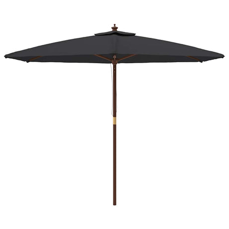Parasol Vidaxx avec mât en bois 299x240 cm noir