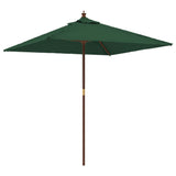 VidaXL Parasol avec poteau en bois 198x198x231 cm vert