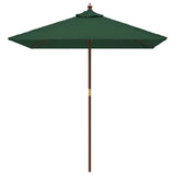 VidaXL Parasol avec poteau en bois 198x198x231 cm vert