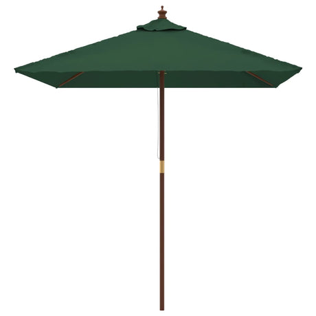 VidaXL Parasol avec poteau en bois 198x198x231 cm vert