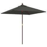 Vidaxl Parasol con poste de madera 198x198x231 cm de antracita