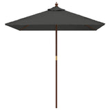 Parasol Vidaxx avec mât en bois 198x198x231 cm anthracite