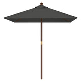 Vidaxl Parasol con poste de madera 198x198x231 cm de antracita