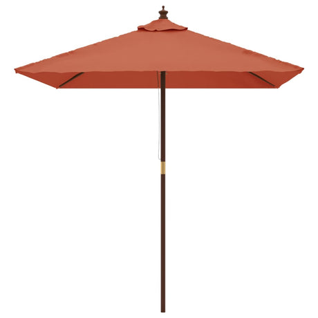 Parasol Vidaxx avec poteau en bois 198x198x231 cm couleur terre cuite