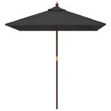 Parasol Vidaxx avec mât en bois 198x198x231 cm noir