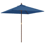 Vidaxl -parasol med trepol 198x198x231 cm Azure Blue