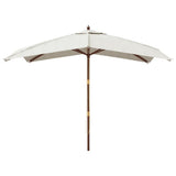 Parasol Vidaxx avec poteau en bois 300x300x273 cm couleur sable