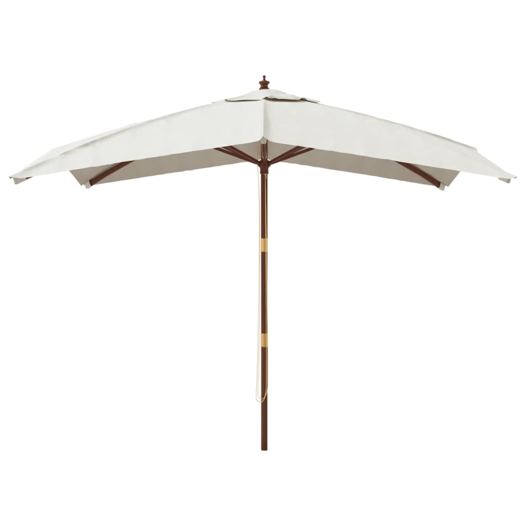 Parasol Vidaxl con poste de madera 300x300x273 cm de arena