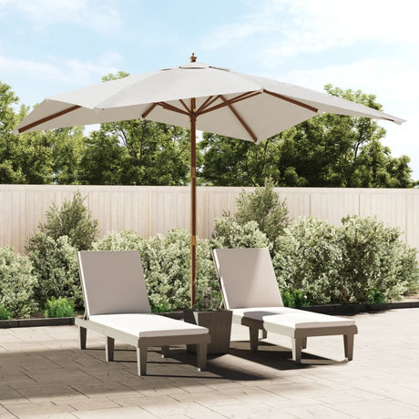Parasol Vidaxx avec poteau en bois 300x300x273 cm couleur sable