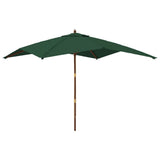 Parasol Vidaxx avec mât en bois 300x300x273 cm vert