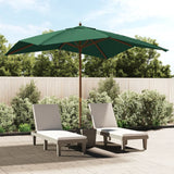 Parasol Vidaxl con poste de madera 300x300x273 cm verde