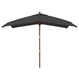 Parasol Vidaxx avec mât en bois 300x300x273 cm anthracite
