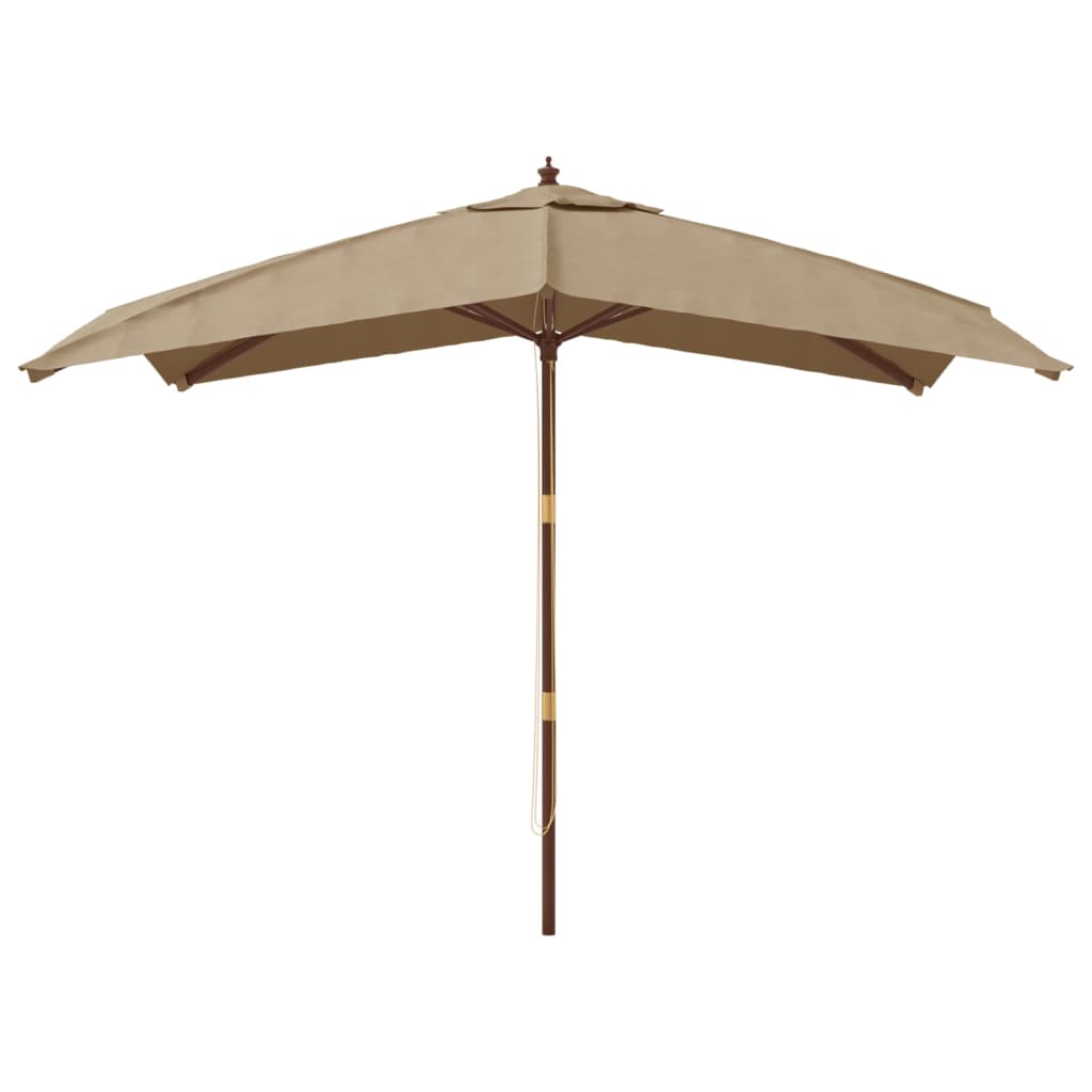 Parasol Vidaxx avec mât en bois 300x300x273 cm taupe