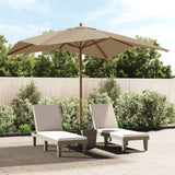 Parasol Vidaxx avec mât en bois 300x300x273 cm taupe