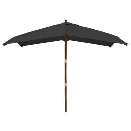Parasol Vidaxx avec mât en bois 300x300x273 cm noir