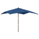 Parasol Vidaxx avec mât en bois 300x300x273 cm bleu azur
