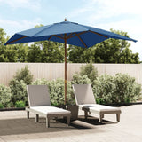 Parasol Vidaxx avec mât en bois 300x300x273 cm bleu azur