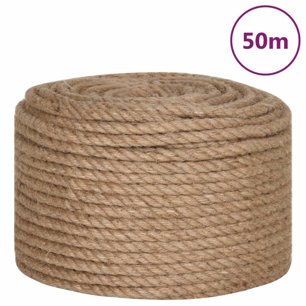 Vidaxl reb 50 m lang 12 mm tyk jute