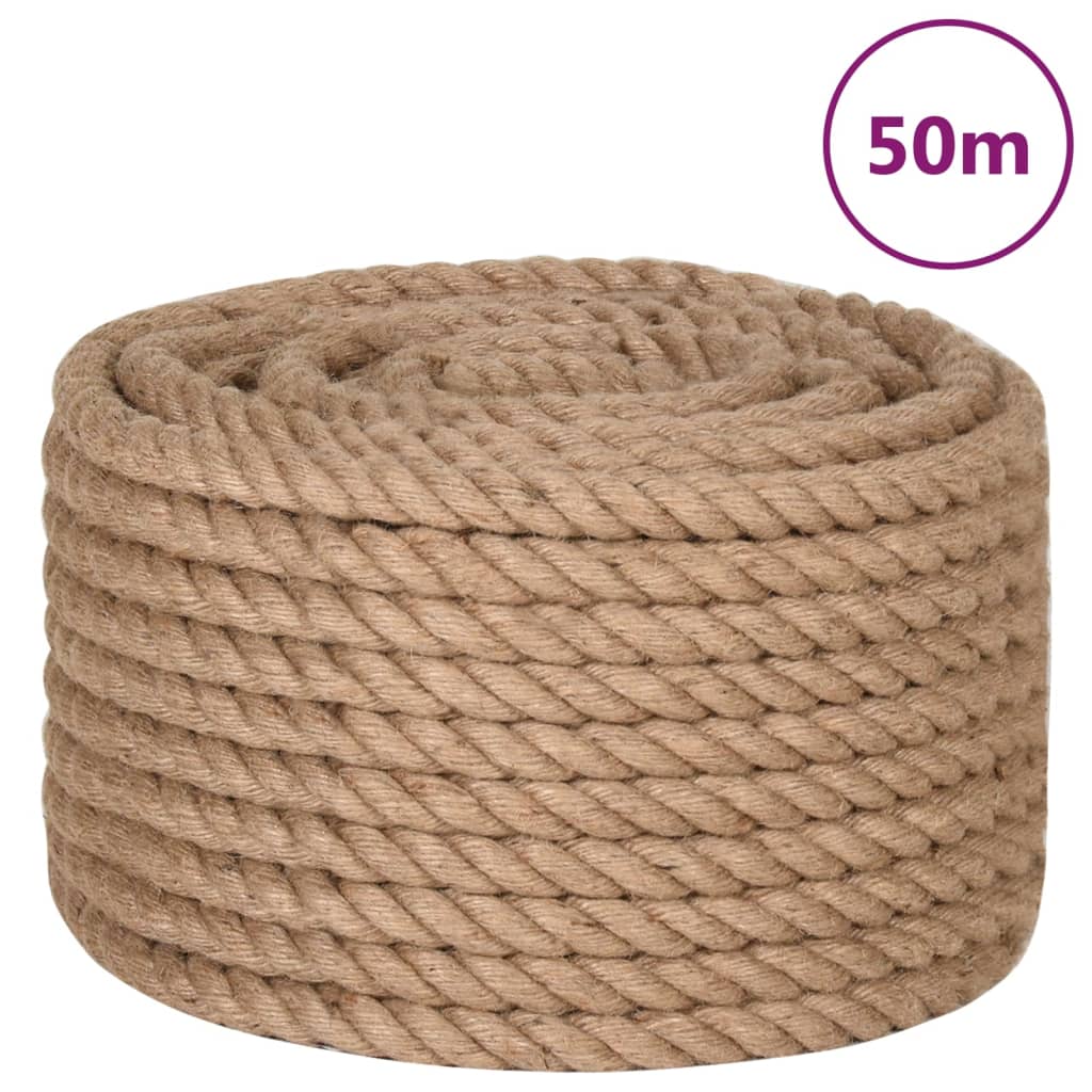 Vidaxl tau 50 m lang 16 mm tykk jute