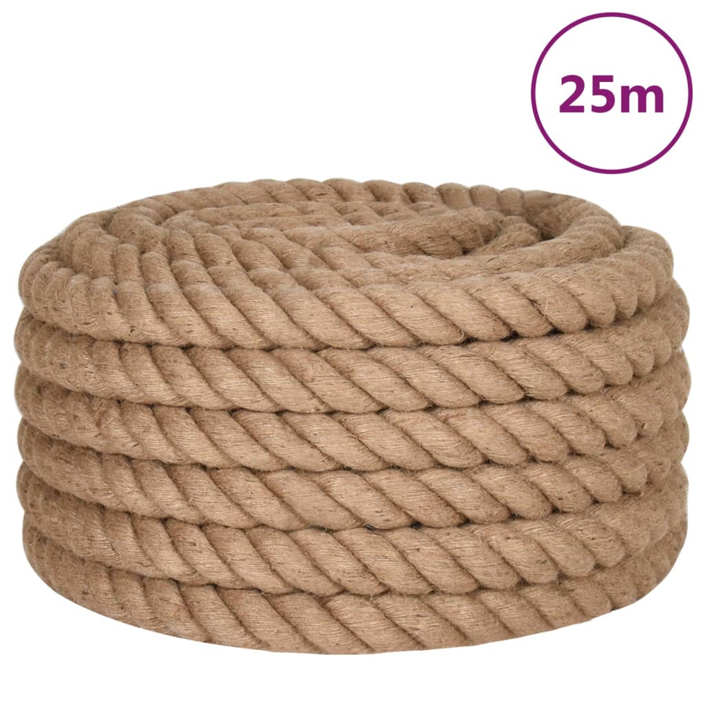 Vidaxl tau 25 m lang 40 mm tykk jute