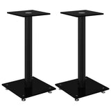 Vidaxl supports d'enceintes 2 pcs 1 pilier verre trempé noir