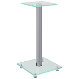Vidaxl supports d'enceintes 2 pcs 1 pilier verre trempé couleur argent