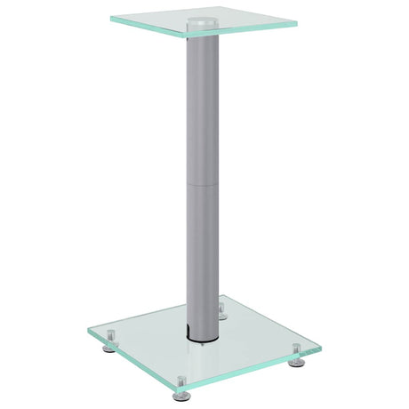 Vidaxl supports d'enceintes 2 pcs 1 pilier verre trempé couleur argent