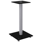 Vidaxl supports d'enceintes 2 pcs 1 pilier verre trempé noir et argent