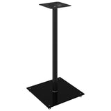Vidaxl supports d'enceintes 2 pcs 1 pilier verre trempé noir