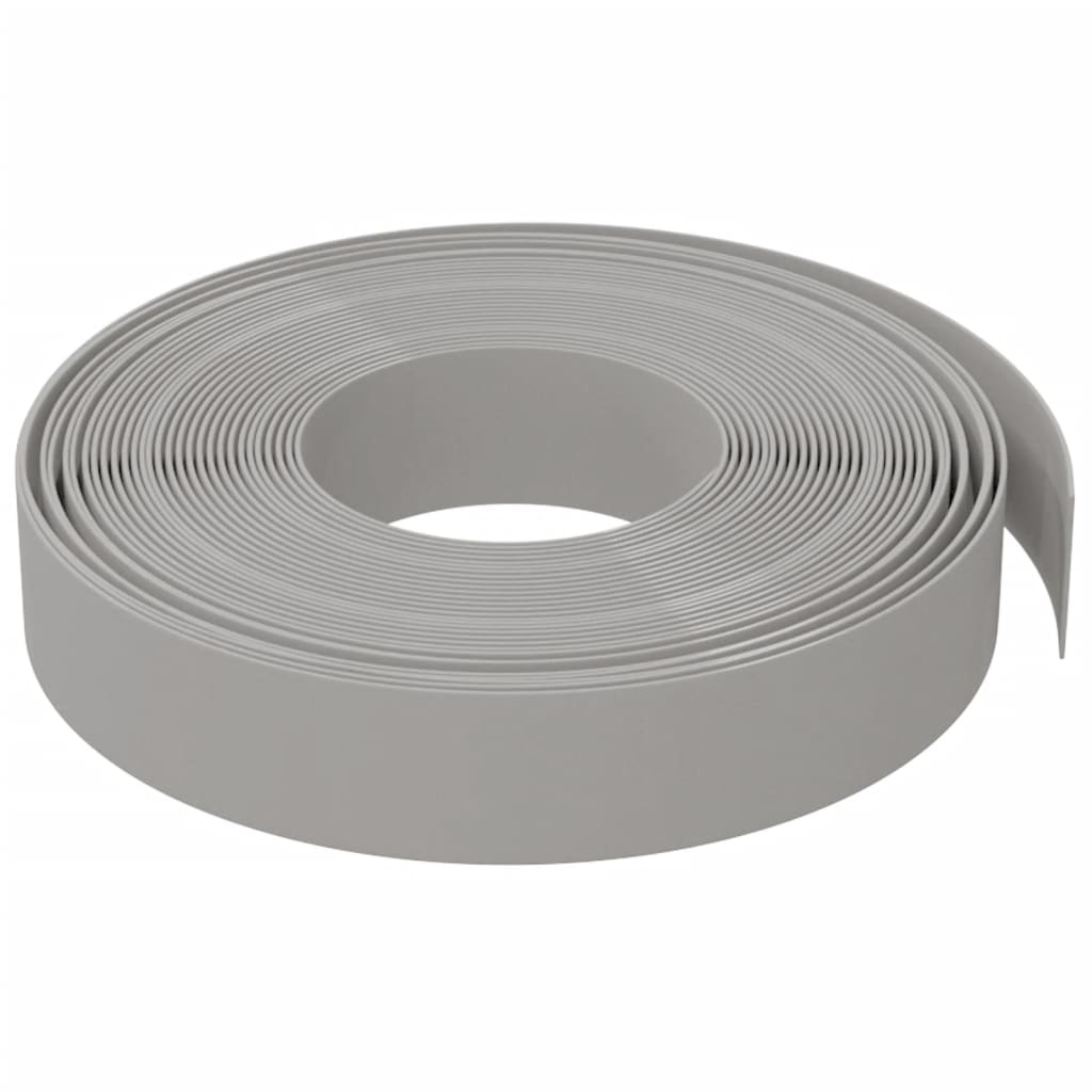 Vidaxl bordure de jardin 10 m 10 cm polyéthylène gris