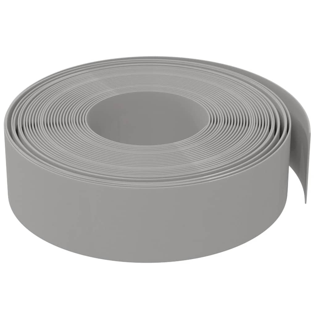 Vidaxl bordure de jardin 10 m 15 cm polyéthylène gris