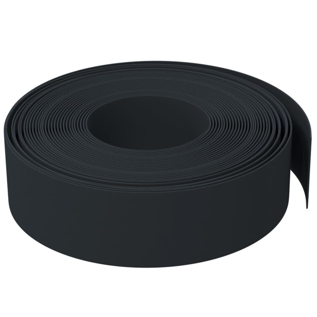 Vidaxl bordure de jardin 10 m 15 cm polyéthylène noir