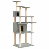 Vidaxl meuble pour chat avec griffoirs en sisal 166 cm gris clair