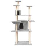 Vidaxl meuble pour chat avec griffoirs en sisal 166 cm gris clair